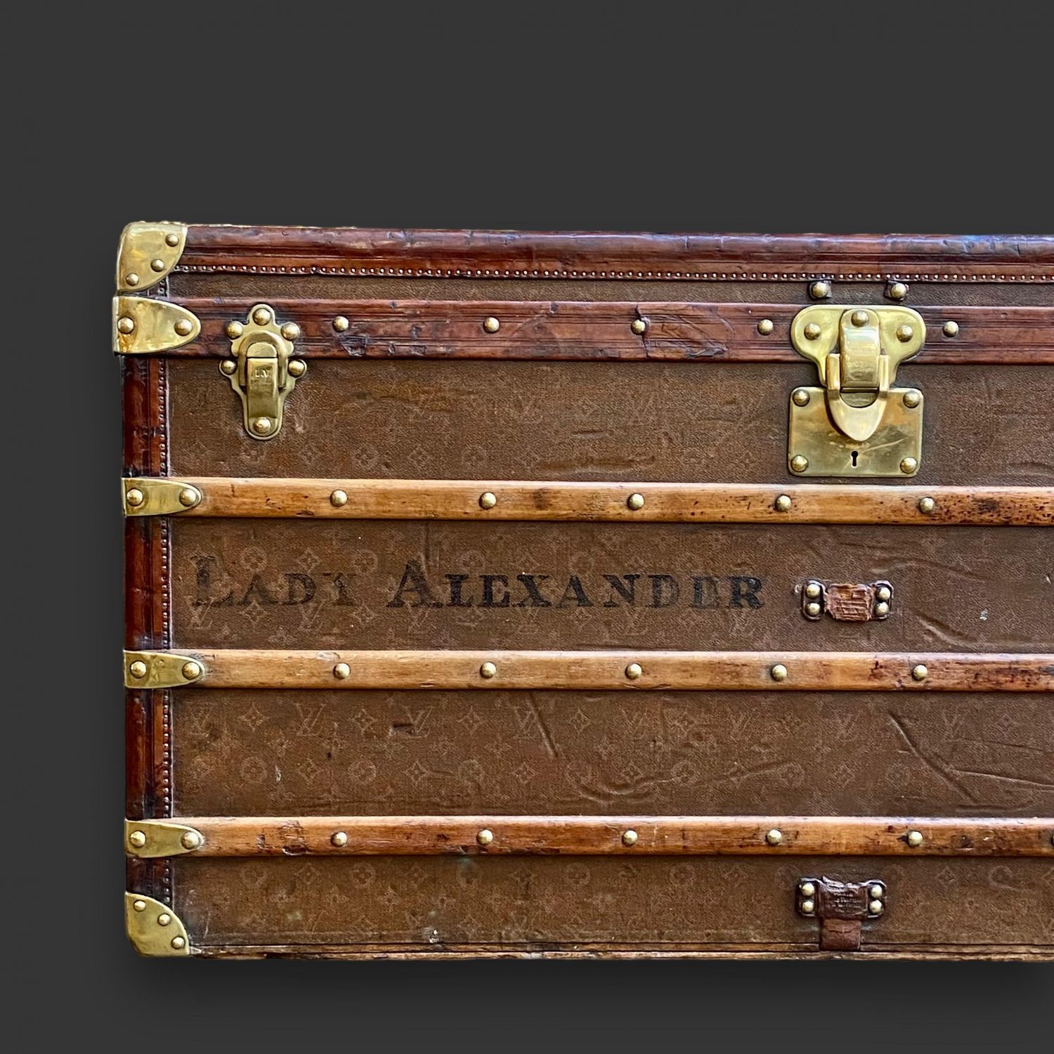 Large-Sized Antique 19th Century Louis Vuitton Steamer Trunk For