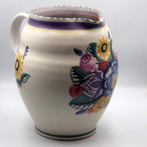 Poole Pottery 1930s Large Floral Jug Carter Stabler Adams - Ceramics ...