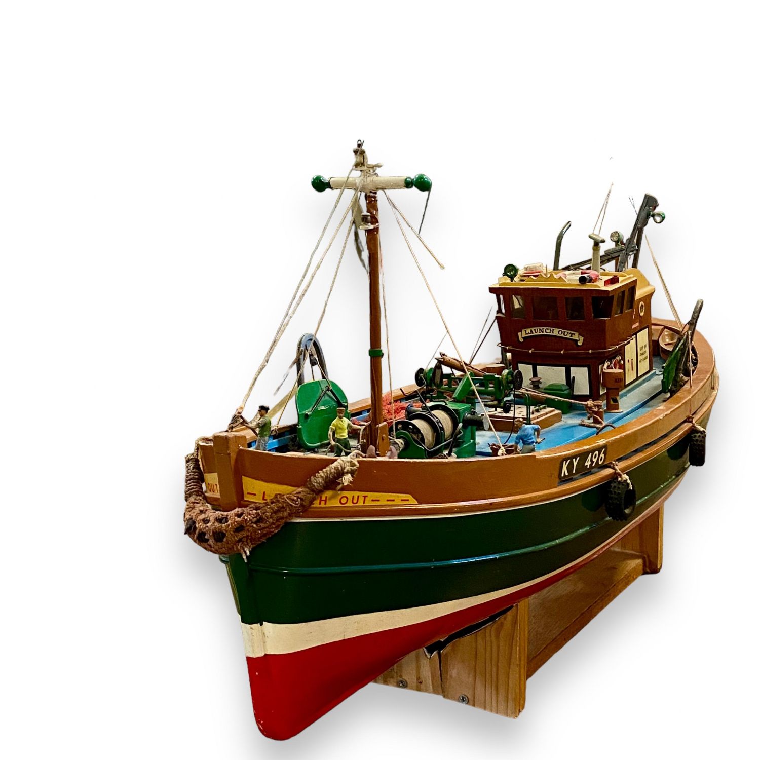 Scratch Built Wooden Model of a Fishing Trawler - Decorative Antiques -  Hemswell Antique Centres