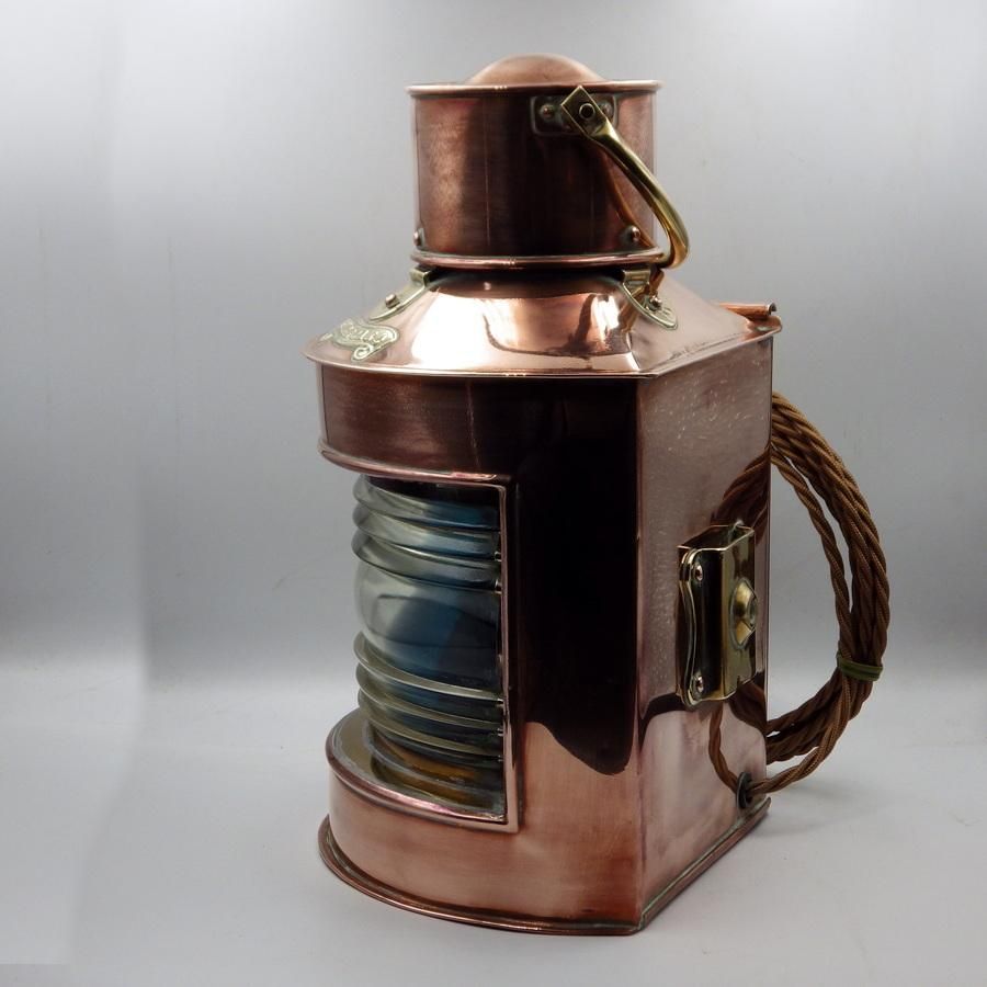 Starboard Original Vintage Copper Ships Lantern Lamp - Other Antique  Lighting - Hemswell Antique Centres