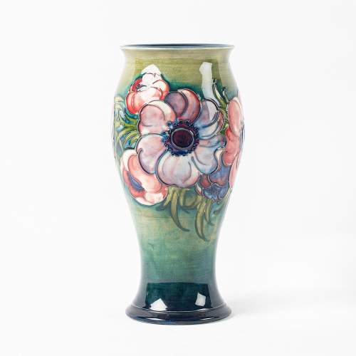 A Vintage Circa 1950  Moorcroft Anemone Pattern Vase image-1