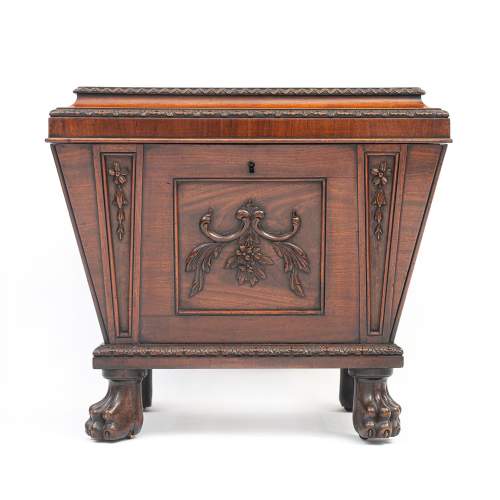 Fine Quality Antique Regency Mahogany Wine Cooler Cellarette image-2