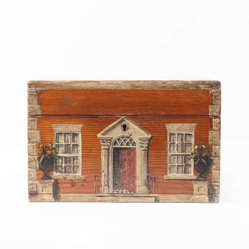 Vintage Pine Box with Painted Decoration image-2