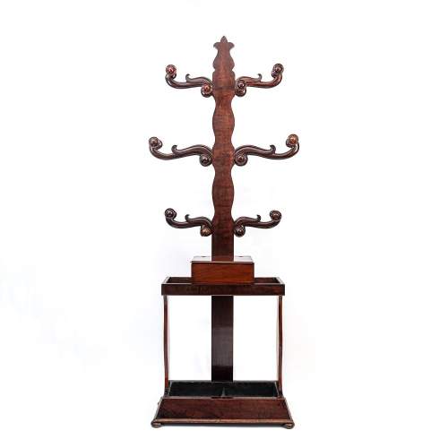 Antique William IV Mahogany Hall Stand image-1