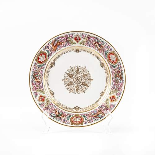 Antique 19th Century Sevres Porcelain Dinner Plate image-1