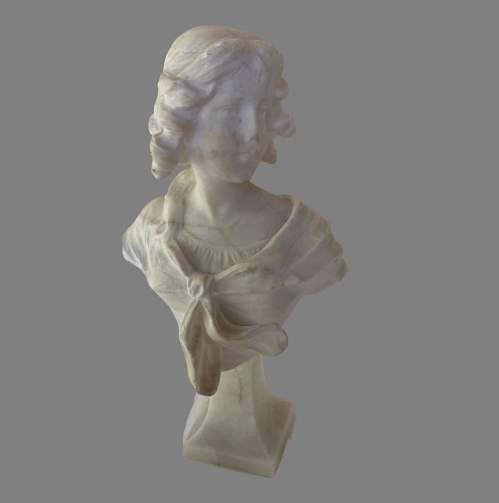 An Early 20th Century Art Nouveau Marble Bust image-2