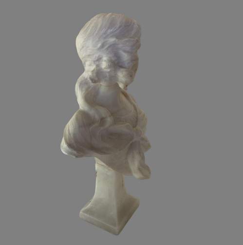 An Early 20th Century Art Nouveau Marble Bust image-3