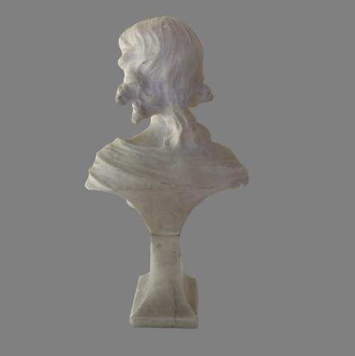 An Early 20th Century Art Nouveau Marble Bust image-4