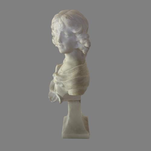 An Early 20th Century Art Nouveau Marble Bust image-5