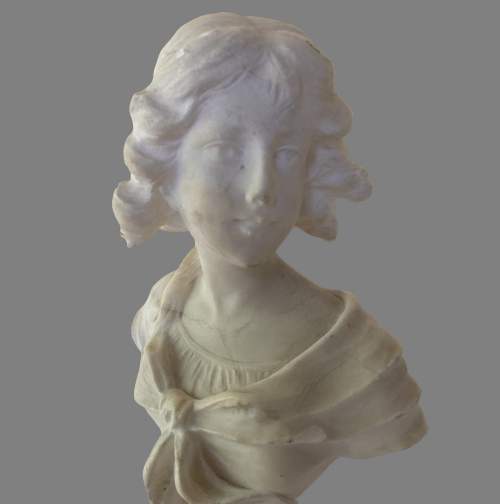 An Early 20th Century Art Nouveau Marble Bust image-6