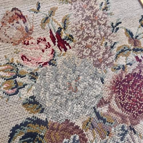 19th Century Framed Floral Wool Tapestry image-3