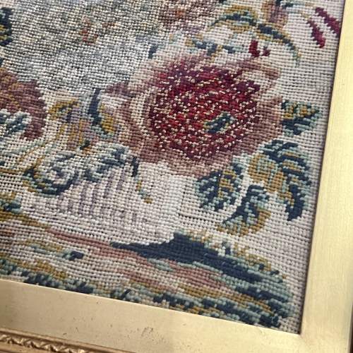 19th Century Framed Floral Wool Tapestry image-4