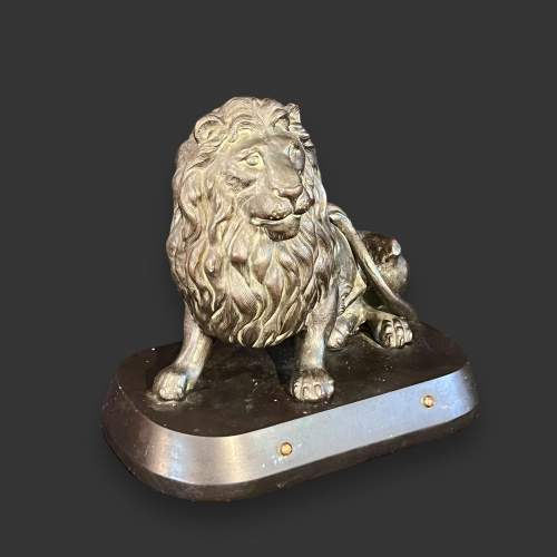 Early 19th Century Bronze Lion image-1