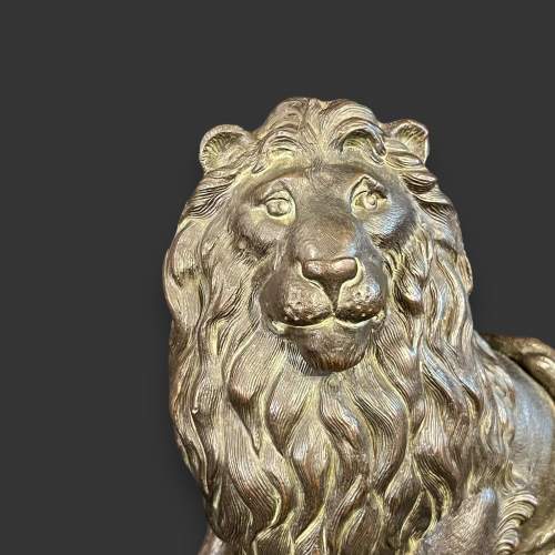 Early 19th Century Bronze Lion image-2
