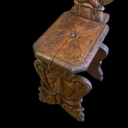 18th Century Italian Renaissance Carved Chair image-6