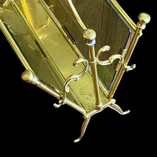 French Maison Bagues Brass and Smoked Glass Magazine Rack image-6