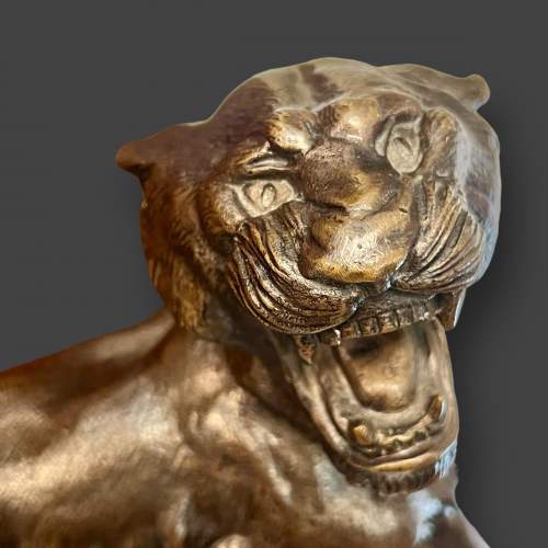 Patinated Bronze Model of a Panther image-2