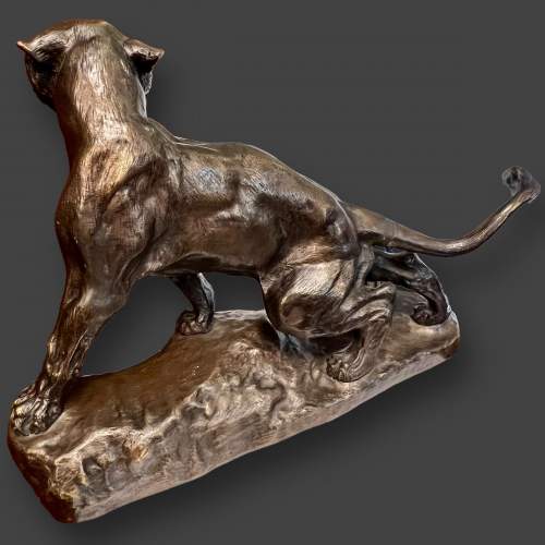 Patinated Bronze Model of a Panther image-4