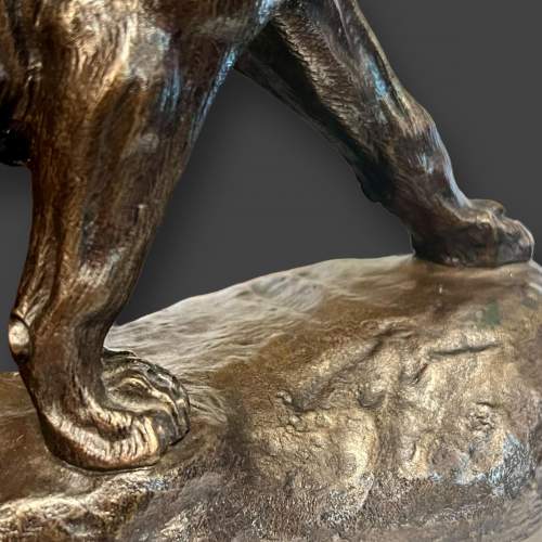 Patinated Bronze Model of a Panther image-6