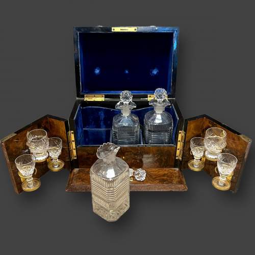 Victorian Walnut and Brass Mounted Liquor Box image-1