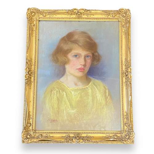 Pastel Portrait Painting of a Young Girl image-1