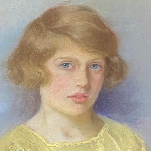 Pastel Portrait Painting of a Young Girl image-2