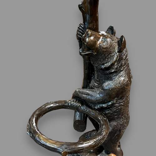 20th Century Bronze Black Forest Bear Hall Stand image-2