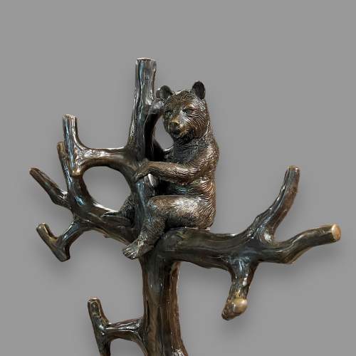 20th Century Bronze Black Forest Bear Hall Stand image-4