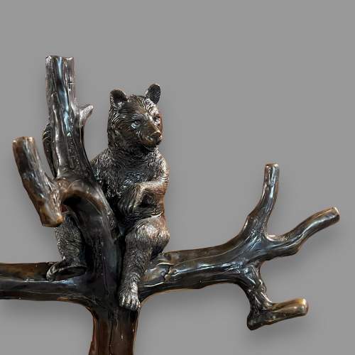 20th Century Bronze Black Forest Bear Hall Stand image-5