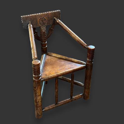 Victorian Oak Turners Chair image-1