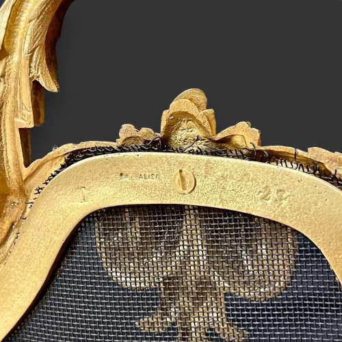 19th Century French Gilt Bronze Fire Screen image-6