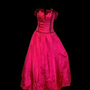 Caroline Charles 1980s OBE Pink Silk Party Frock