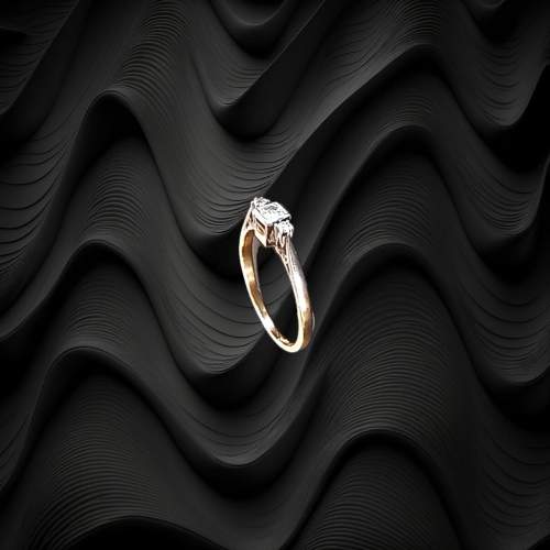 18ct Gold Platinum Diamond Art Deco Ring image-4