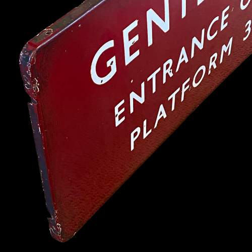 Midlands Railway Enamel Sign - Gentlemen Entrance on Platform 3 image-5