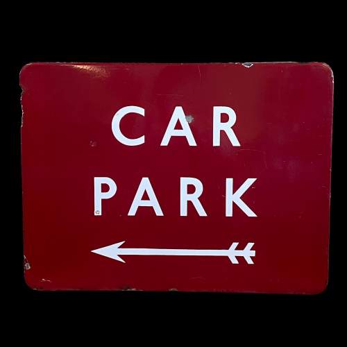 Midland Railway Enamel Car Park Sign image-1