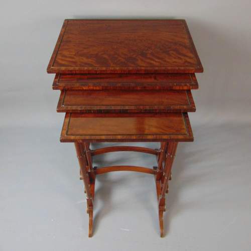 A Quality Nest of Four Antique Mahogany Tables image-1