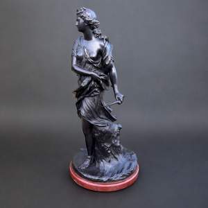 A Large Scale 19th Century French Figure depicting Diana The Huntress