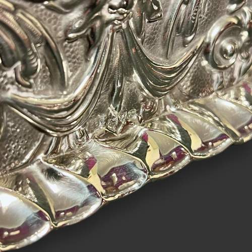Edwardian Embossed Silver Tray image-4