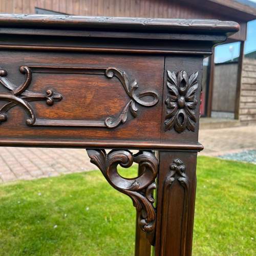 A Chinese Chippendale Design Mahogany Console Table image-6