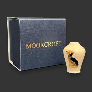 Boxed Moorcroft Yorkshire Terrier Vase