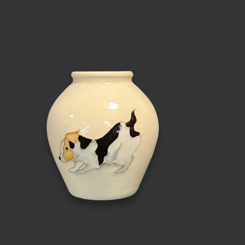 Boxed Moorcroft Jack Russell Vase image-2