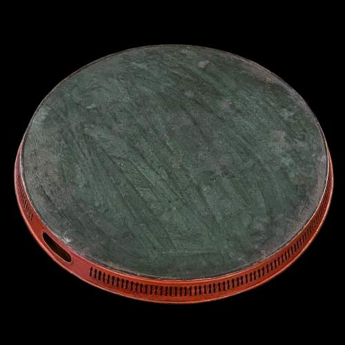 French Antique Circular Toleware Tray image-3