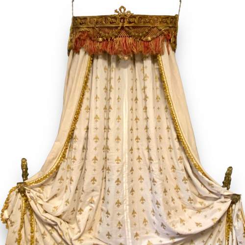 Stunning French Antique Ciel De Lit Bed Canopy image-1