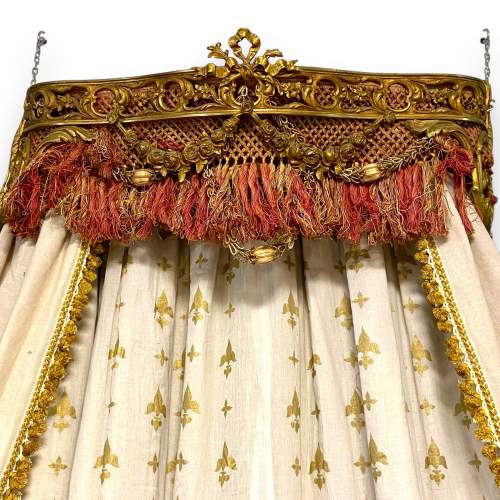 Stunning French Antique Ciel De Lit Bed Canopy image-2