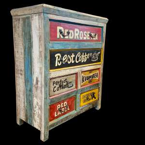 Coffee Shop Painted Chest of Drawers
