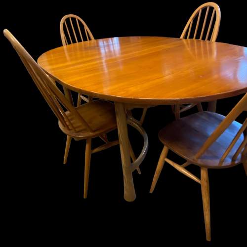 Ercol Extending Dining Table and Four Dining Chairs image-2