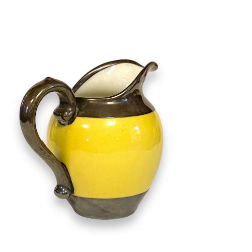 Rosenthal Art Deco Silver Overlay Yellow Porcelain Coffee Set image-3