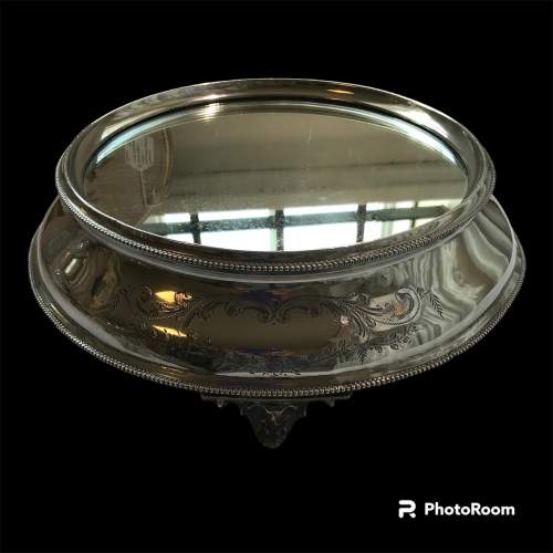 20th Century Silver Wedding Cake Stand in Box image-1