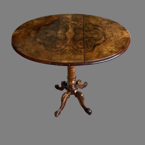 A Neat Victorian Burr Walnut Occasional Table image-1