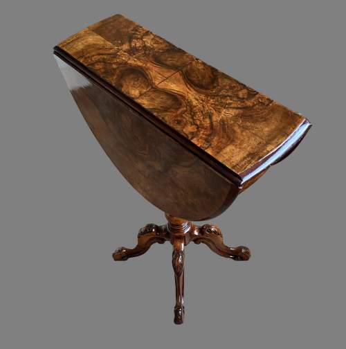 A Neat Victorian Burr Walnut Occasional Table image-4
